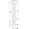 Glass tube thermometer fig. 1646 aluminum medium size model